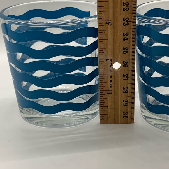 IKEA Glass coffee or tea cups.  Discontinued WAVE design.  Aqua blue! - Picture 6 of 10